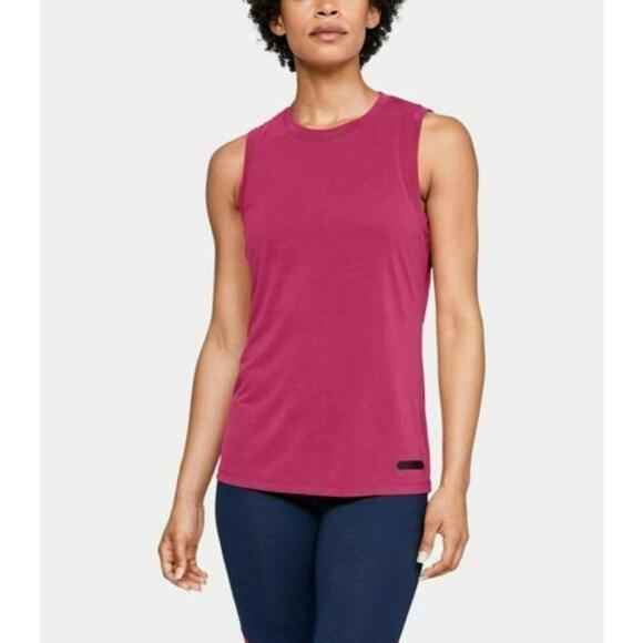 Under Armour Womens Unstoppable Draped Open Back Sleeveless Tank Top Size S - Picture 1 of 3